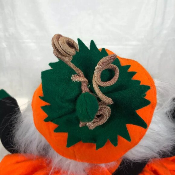 Vintage Rubber Face HALLOWEEN Elf Pixie Pumpkin Costume Greeter Shelve - Picture 2 of 11